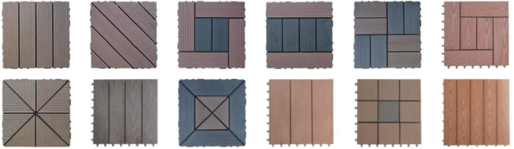 Balcony Waterproof Outdoor DIY WPC Floor Deck Tile