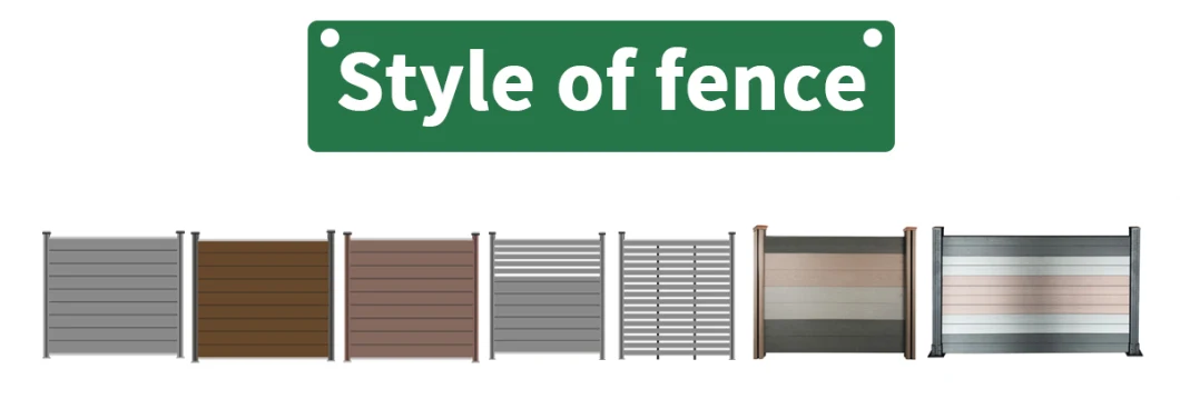 Multiple Styles Color Outdoor Waterproof WPC Fence Panel Board