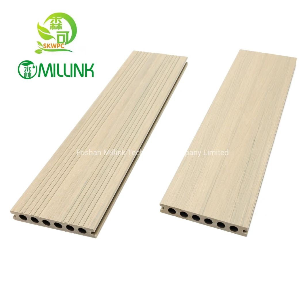 WPC Co Extrusion Floor Tile Stain Resistant Timber Garden Decking Low Price WPC Laminate Flooring Marine Deck Floor