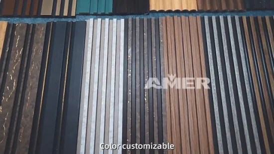 Rongke OEM Custom Corrugated Composite Co-Extrusion China Charcoal Batten Wall Panel Outdoor Paneling