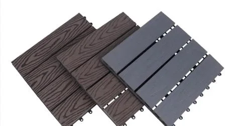 Carreaux de sol résistants aux UV imperméables extérieurs bricolage WPC carreaux de pont à emboîtement