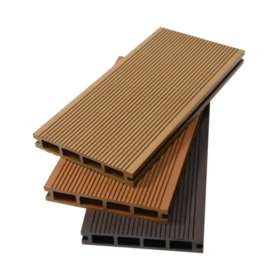 2022 nouvelle génération co-extrusion durable couleur noyer trou rond creux WPC Decking Flooring