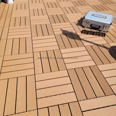 Carrelage de sol extérieur imperméable à l'eau de verrouillage 300*300mm bricolage Decking WPC carreaux de Patio emboîtement carreaux de sol en Terrazzo