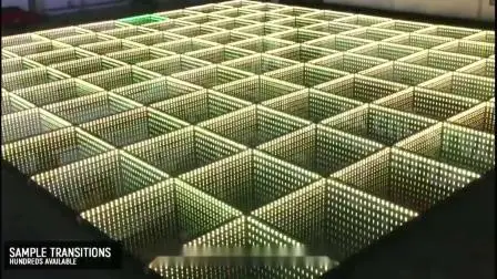 Tapis de sol de danse infini en verre 3D RVB magnétique sans fil bon marché