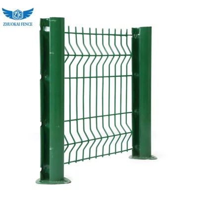 Clôture de jardin de panneau de treillis métallique de flexion soudée par fer en acier de construction galvanisée enduite de poudre de sécurité 3D/PVC