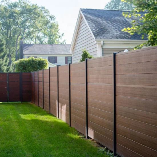 Co-extrusion extérieure nouvelle génération intimité bois plastique WPC clôtures composites panneaux de clôture décoratifs de jardin
