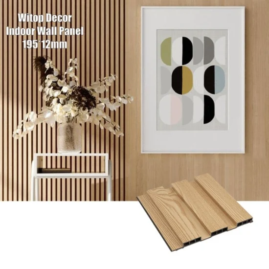 Panneau de revêtement Composite en bois plastique intérieur lambris vinyle bois Decorativo 3D revêtement cannelé PVC WPC panneau mural